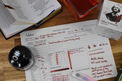 Tintentest Montblanc William Shakespeare Velvet Red: Stillleben