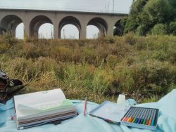 unterwegs mit dem Midori Traveler's Notebook (braun)